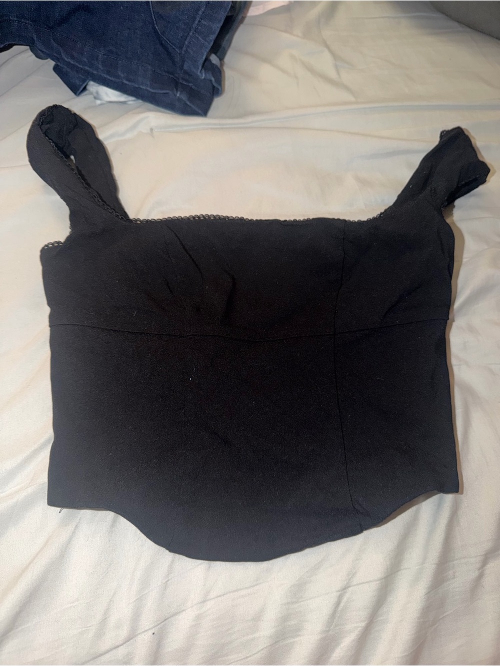 Target Black Square-Neck Cropped Tank